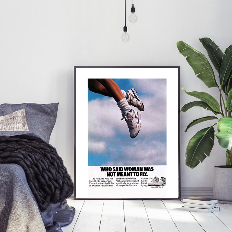 Waterproof Spray Shoe - ヴィンテージスタイルのバスケットボールのポスター,キャンバスの絵画,芸術的なプリント,女の子の部屋の壁の装飾,ガールフレンドへのギフト