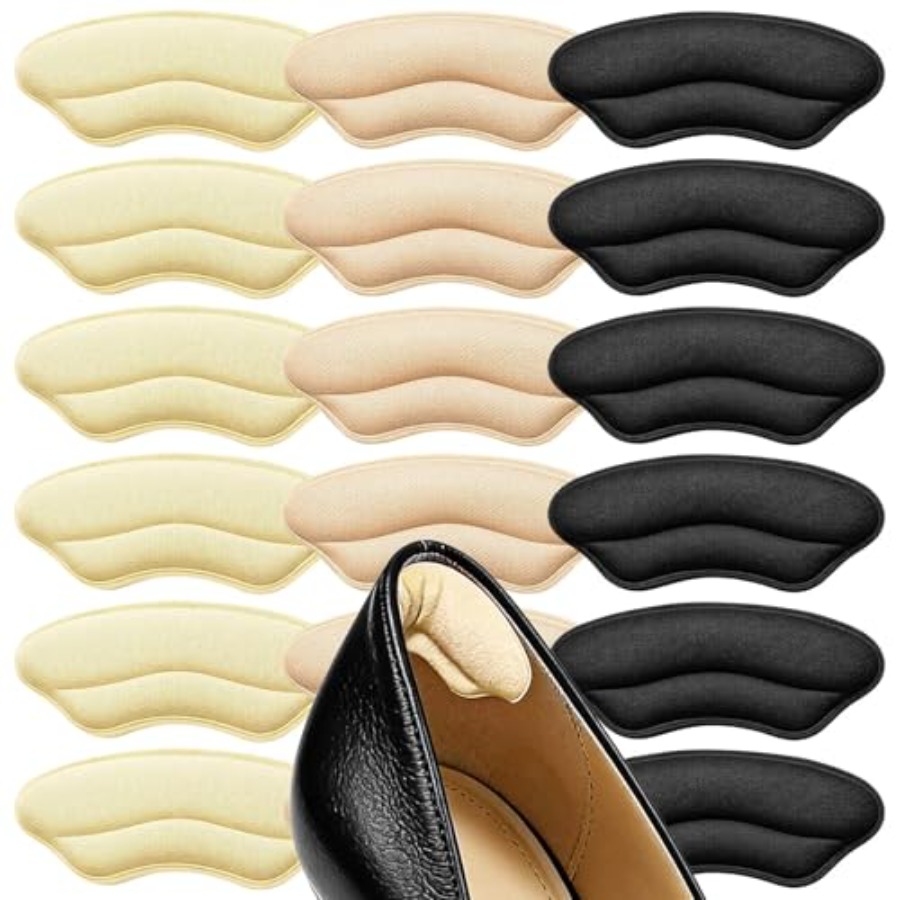 Heel Liner Grip - 9組の靴用ヒールクッションパッド - 大きすぎる靴用ヒールパッド、男女兼用、ヒールグリップライナークッションインサート