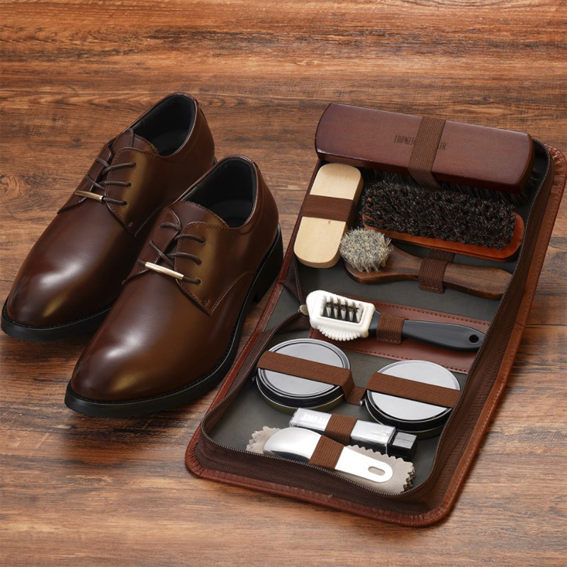 Sneaker Care Kit - 馬の毛-靴ブラシセット,革の手入れ,掃除,研磨ツール,靴クリーナー,白い靴のメンテナンスキット,柔らかい木の洗浄