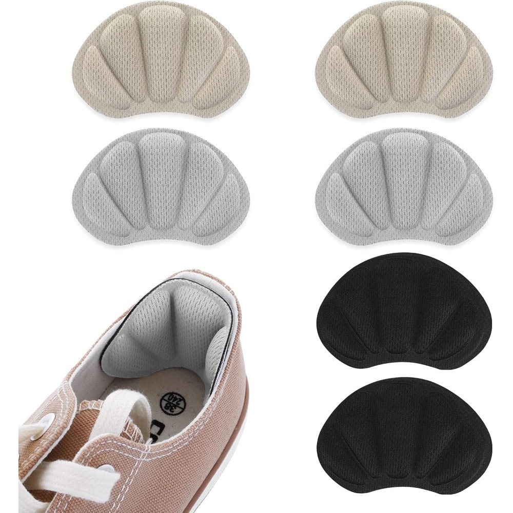 Heel Liner Grip - トリプルパックヒールグリップパッド：粘着性、クッション性、水ぶくれ防止機能付きフットケアライナー（カラー）