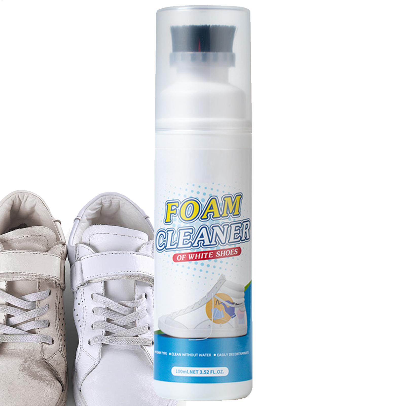 Sneaker Care Kit - 100ml スニーカークリーナー フォームクリーナー 白い靴、ブーツ、キャンバスの汚れ落としスプレー 汚れ、油汚れ、黄ばみを除去