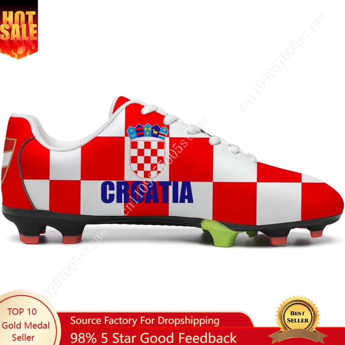 Sneaker Career - クロアチア国旗 クロアチアサッカーシューズ メンズ レディース サッカーシューズ PUスニーカー