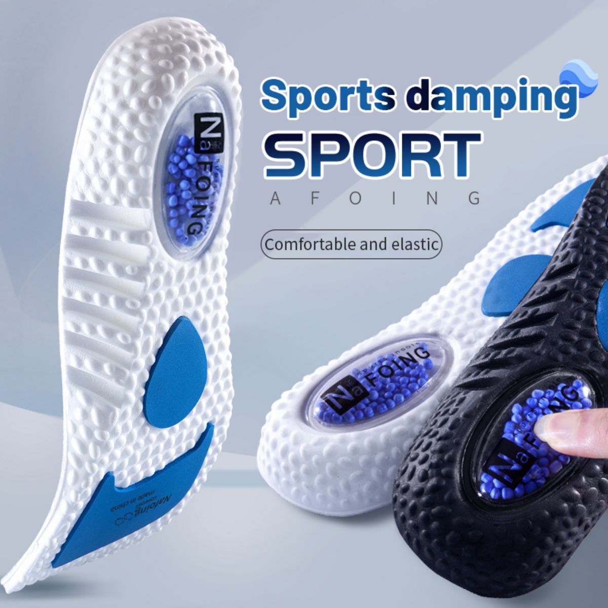 The Sneaker Care - 1ペアアップグレードスポーツ衝撃吸収インソールpuメモリーフォーム通気性アーチサポート整形外科靴パッド男性用女性用