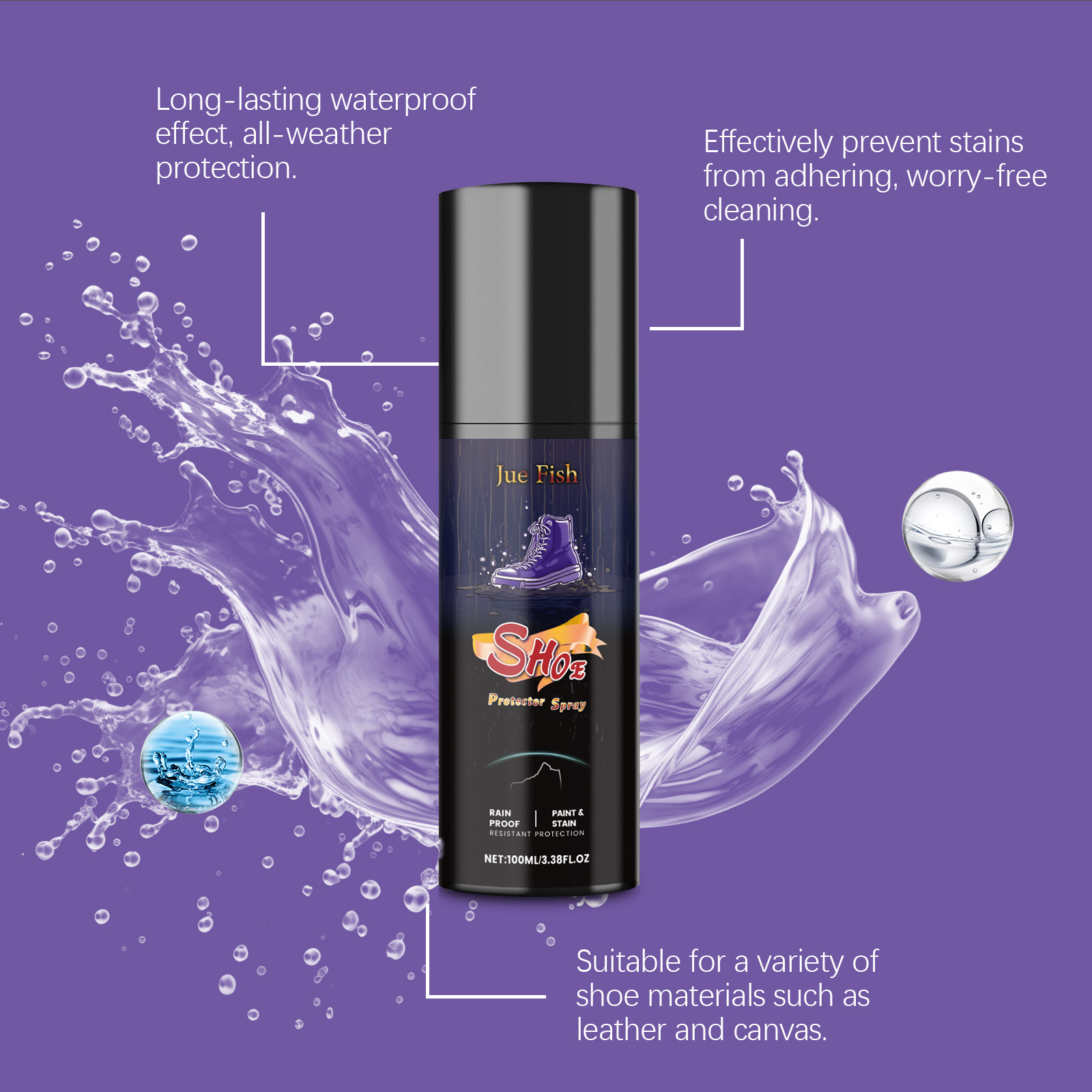 100ML 靴保護スプレー 汚れを落とす 長持ちする防雨防水 - Waterproof Spray Shoe のレビューと価格