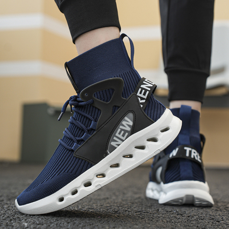 トレンドメンズハイカットソックスシューズ通気性メッシュ厚底ト - Sneaker Career のレビューと価格