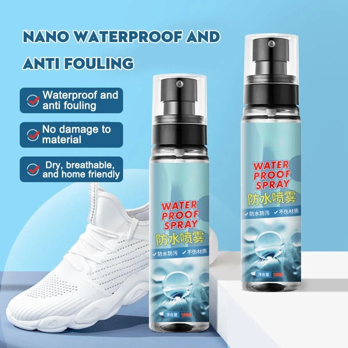 防水スプレー 靴、衣類、キャンバスなどに適しています - Waterproof Spray Shoe のレビューと価格