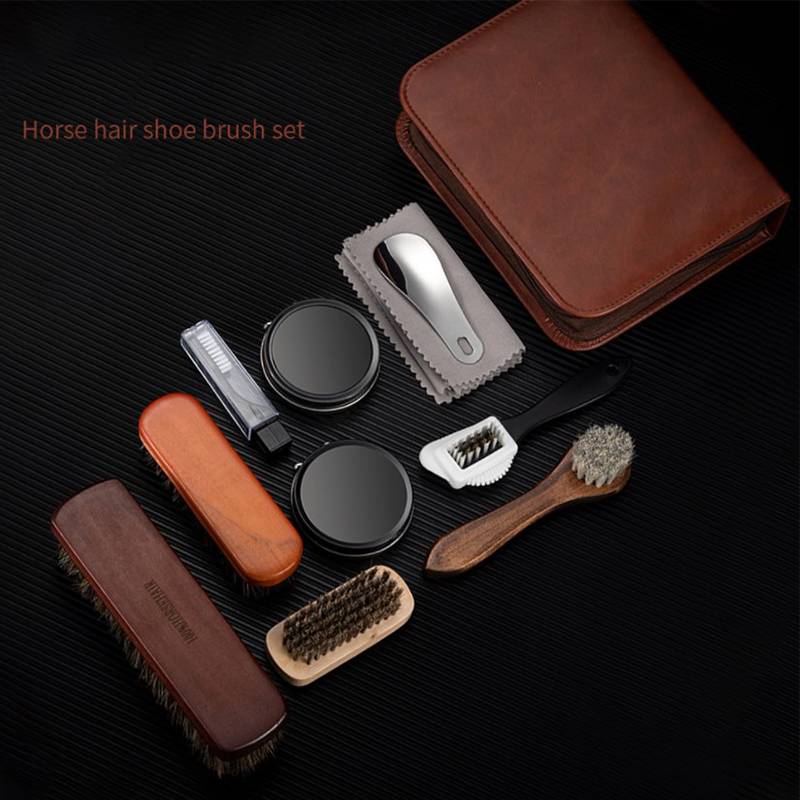 馬の毛-靴ブラシセット,革の手入れ,掃除,研磨ツール,靴クリ - Sneaker Care Kit のレビューと価格