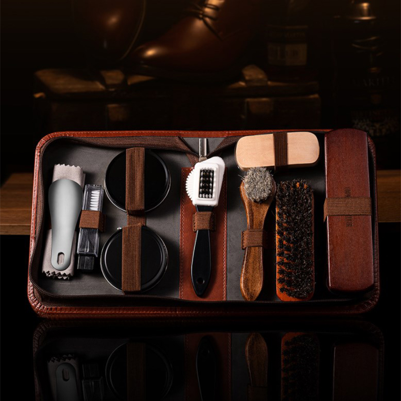 馬の毛-靴ブラシセット,革の手入れ,掃除,研磨ツール,靴クリ - Sneaker Care Kit のレビューと価格