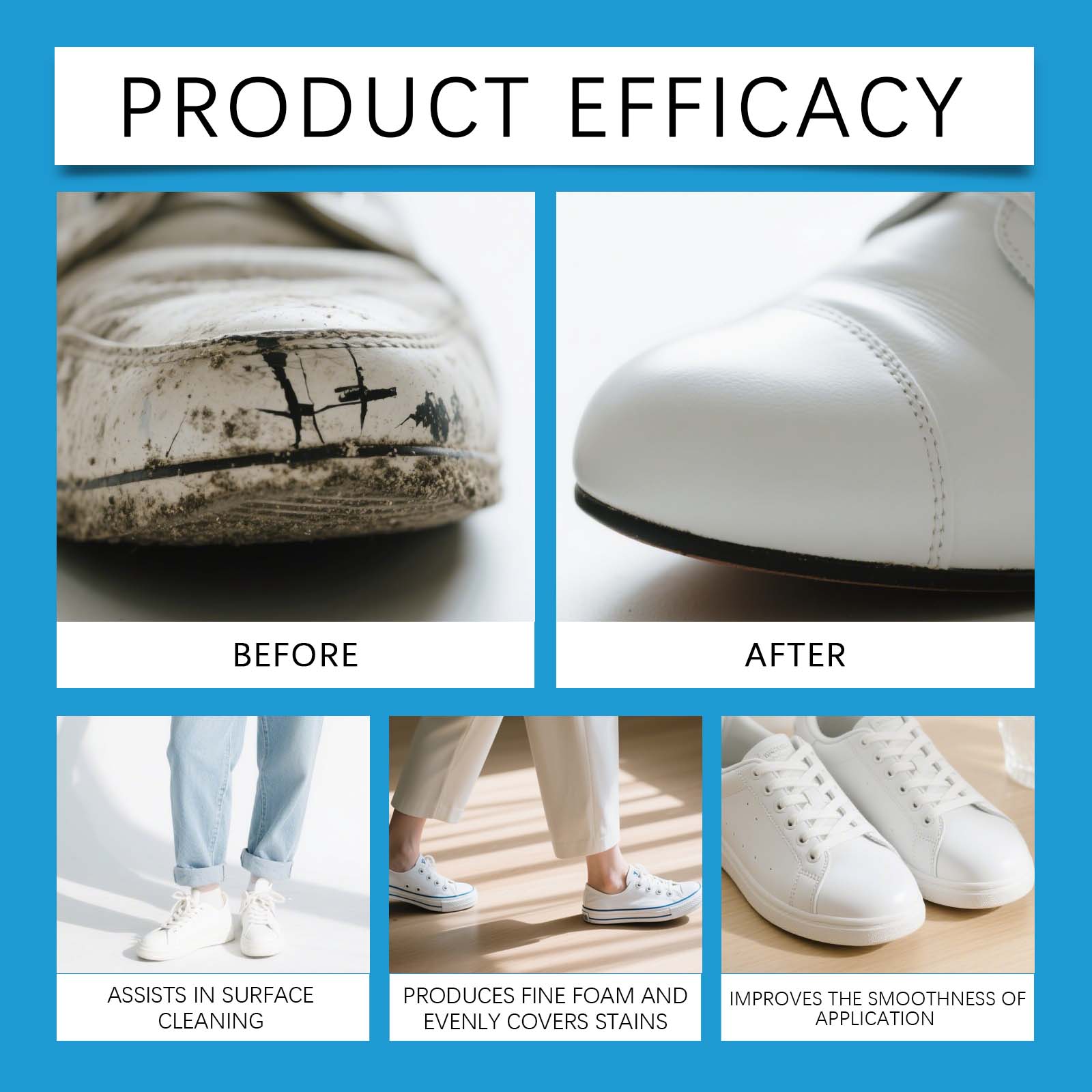 白い靴用クリーナークリーム スニーカーの汚れ落とし 水なしク - Sneaker Cleaner のレビューと価格
