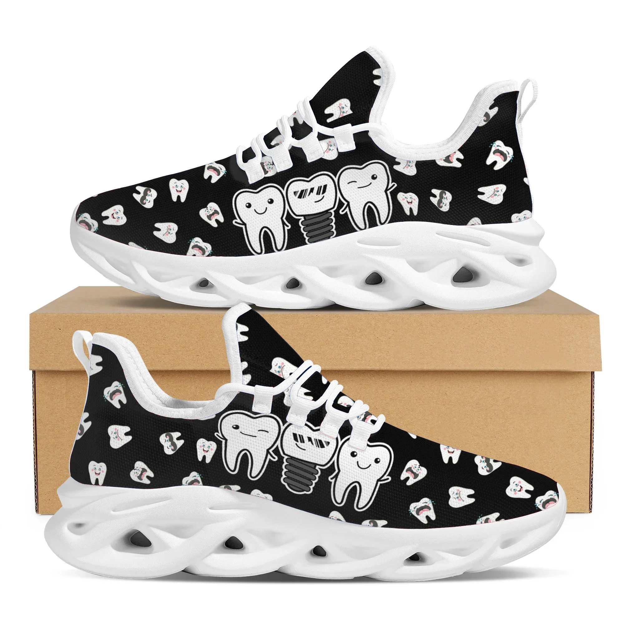 グラデーションかわいいクラウン歯プリントスニーカーファッショ - Sneaker Career のレビューと価格