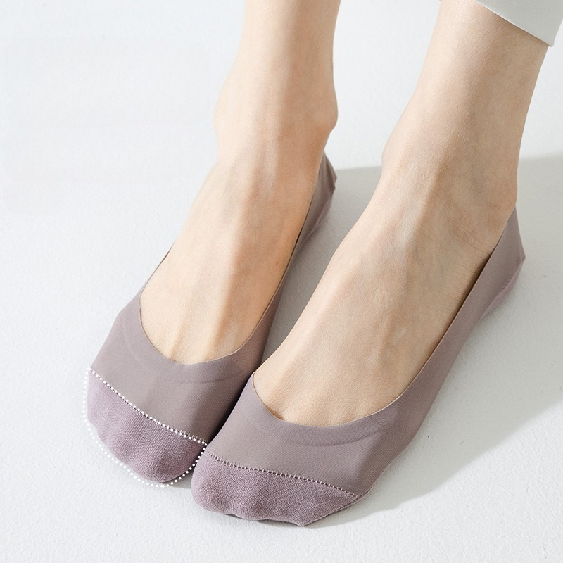 1足 アイスシルク ノーショーライナーソックス レディース  - Heel Liner Grip のレビューと価格
