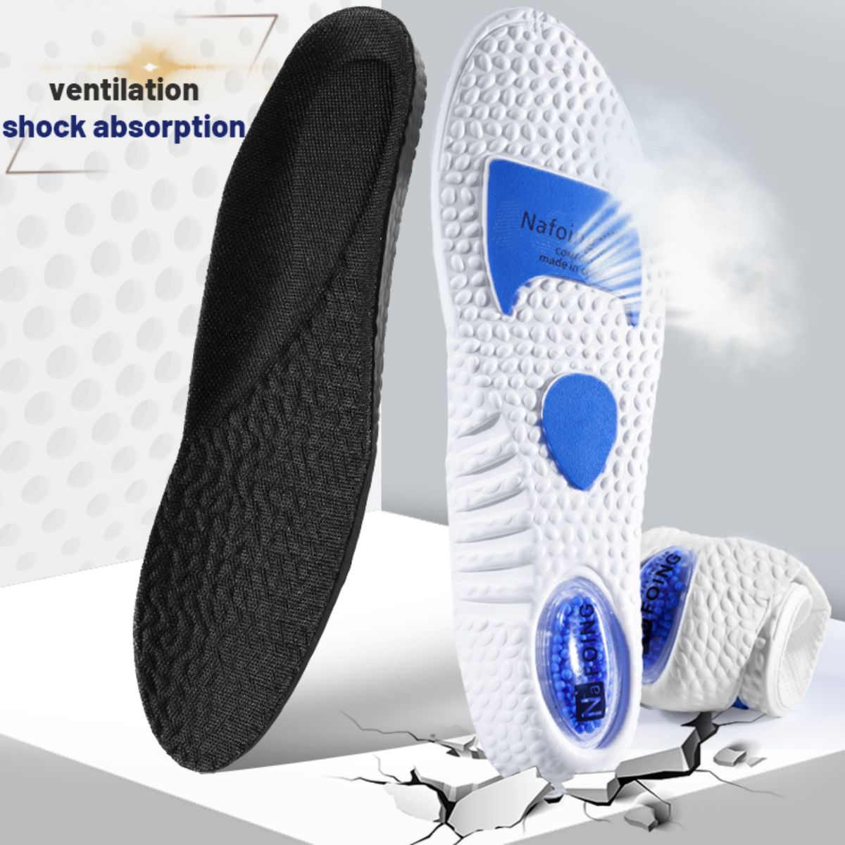 1ペアアップグレードスポーツ衝撃吸収インソールpuメモリーフ - The Sneaker Care のレビューと価格