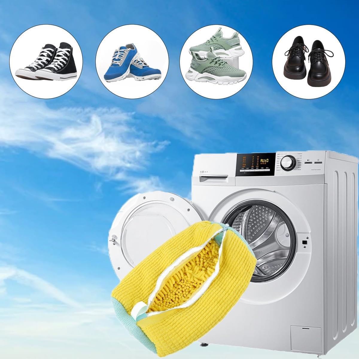 洗濯機用シューズバッグ スニーカー洗濯プロテクター 変形防止 - Sneaker Care Laundry のレビューと価格