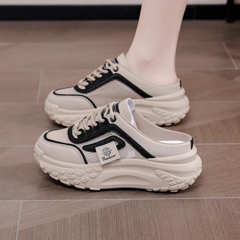 夏用レディースバックレスミュールスニーカー、メッシュ通気性、 - Sneaker Career のレビューと価格