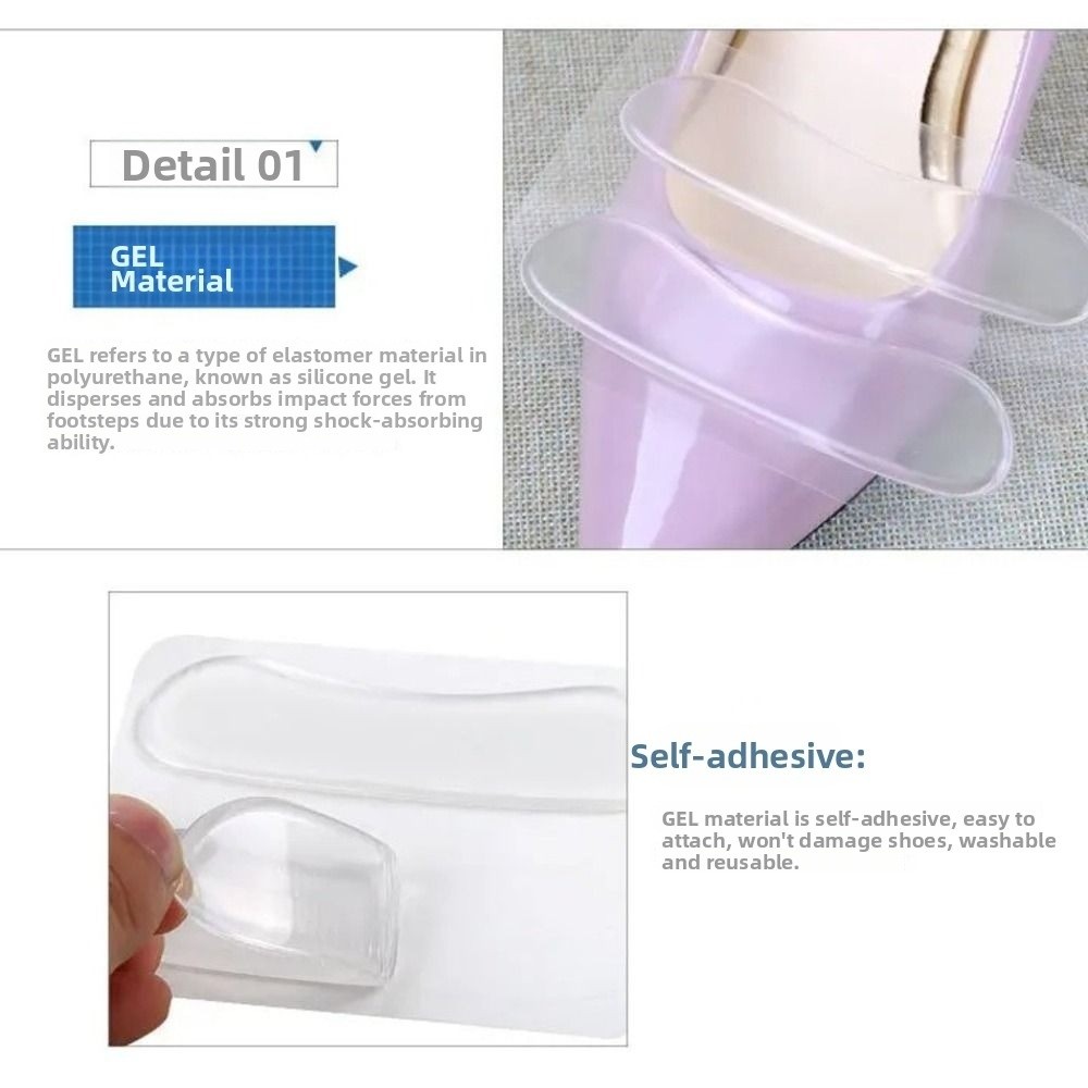 5組入り ゲルヒールグリップパッド 自己粘着性 柔軟な靴ヒー - Heel Liner Grip のレビューと価格